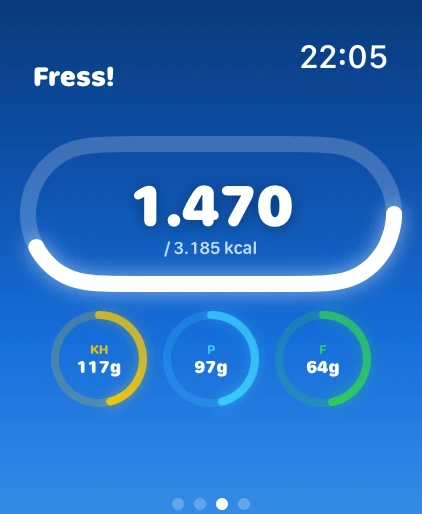 Fress! auf der Apple Watch: Kalorien und Makros / Fress! on Apple Watch: calories and macros