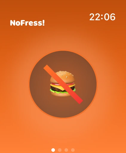 NoFress! auf der Apple Watch / NoFress! on Apple Watch