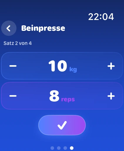 Train! auf der Apple Watch: Gewicht und Wiederholungen / Train! on Apple Watch: weight and reps